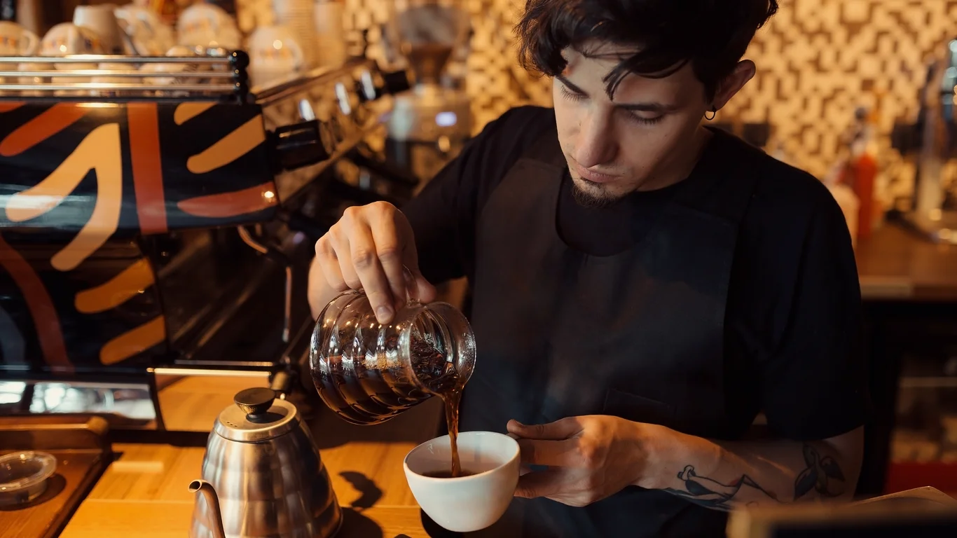 Panama specialty coffee - Barista At Work In A Coffee Shop