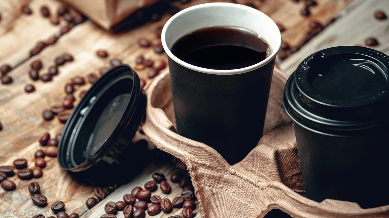 Panama specialty coffee - Coffee Cup Still Life With Roasted Coffee Beans