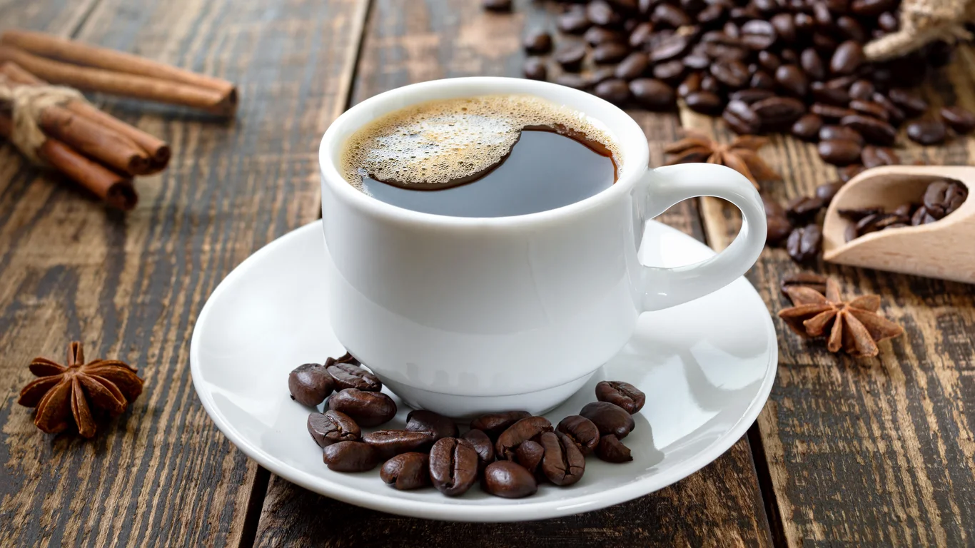 Panama specialty coffee - Cup Of Fresh Coffee With Star Anise