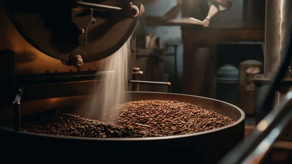 Panama specialty coffee - Metallic Machinery Roasts Gourmet Coffee With Precision Heat Generated By Ai
