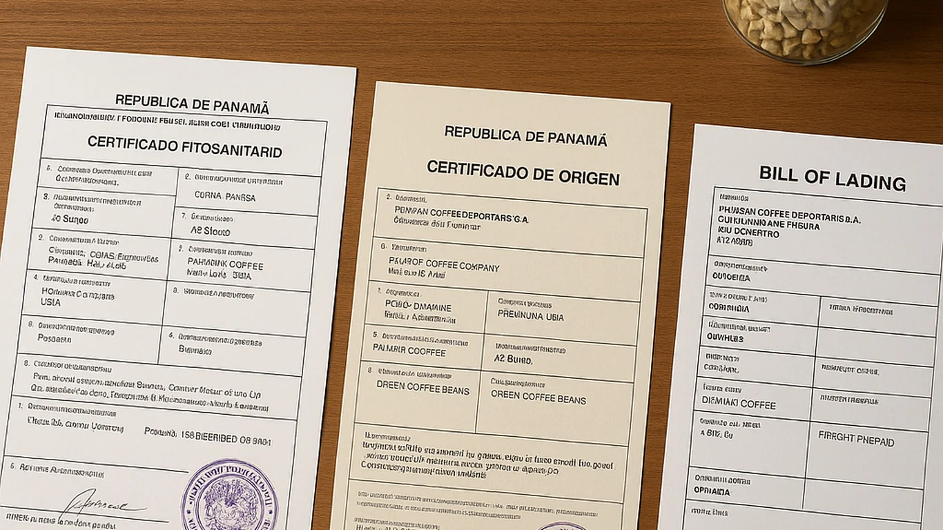Panama coffee export documents - Specialty Coffee Panama